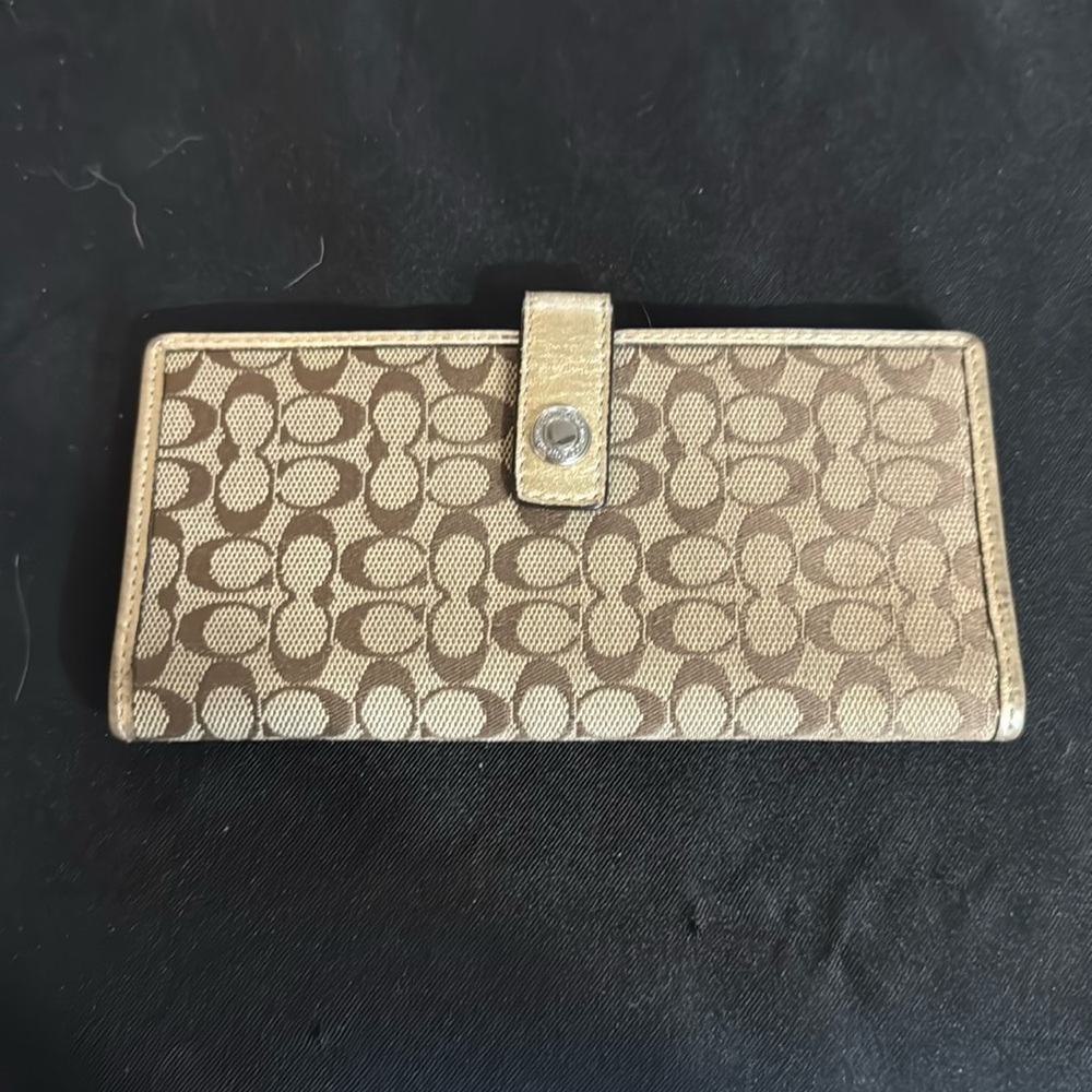 Coach check book wallet